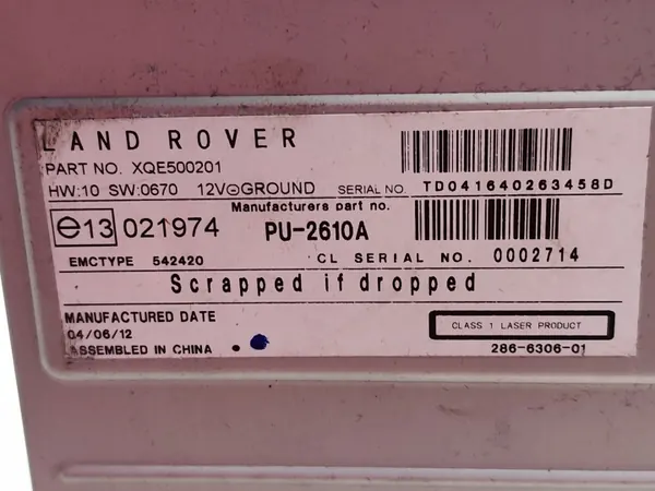 Land Rover CD/DVD-byttare OEM XQE500201 - Begagnad image 7