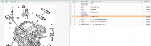 Kamaxelpositionssensor Saab 9-3 2006 OEM 12582652 image 4