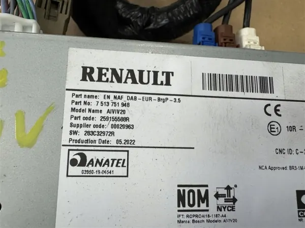 Écran navigation OEM 259155588R + supports Renault Trafic image 6
