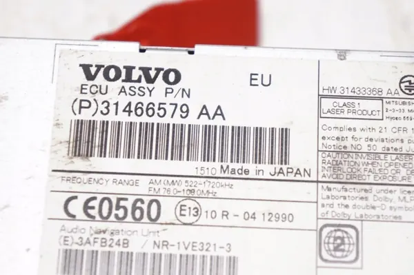 Autoradio CD OEM 31466579 pour Volvo V60 I image 5