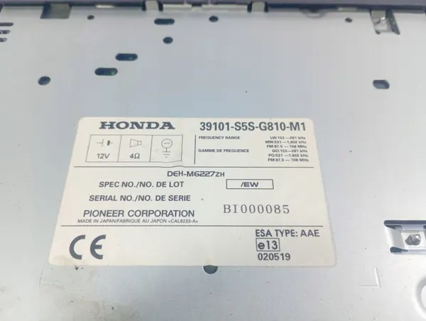 Rádio Honda Civic 7 OEM M1S232 - Unidade CD Original image 5