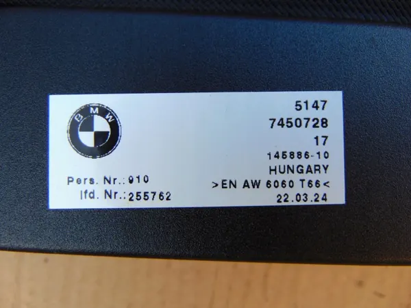 BMW 3 G21 Heck-Kofferraum-Rollo OEM 7450728 image 5