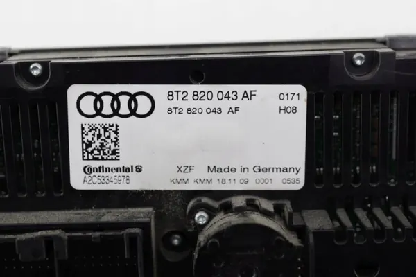 Audi A4 S4 B8 ilmastointipaneeli OEM 8T2820043AF image 7