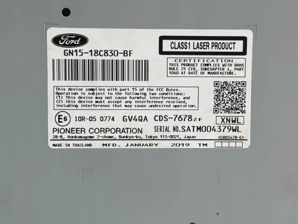 Changer CD GN15-18C830-BF pour Ford Ecosport MK2 2019 image 3
