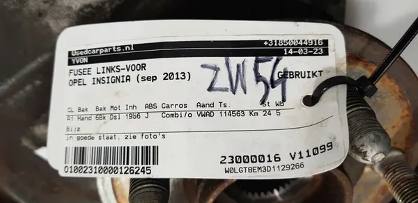 OPEL INSIGNIA A 2.0 Mozzo Anteriore Sinistro #ZW54 image 4
