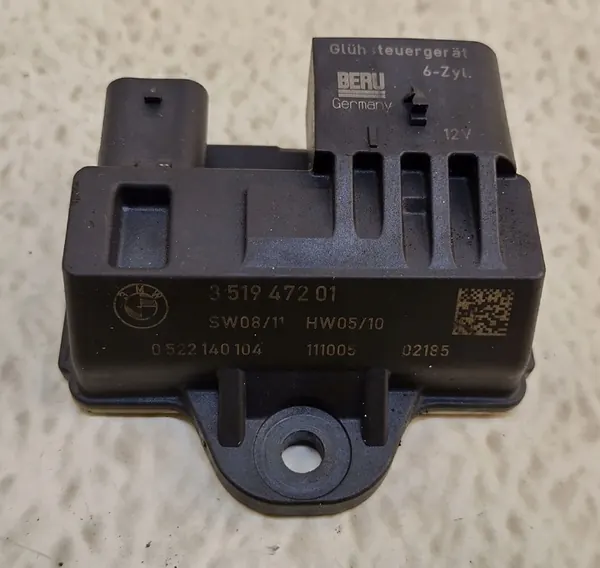 BMW 6 F12 F13 10-18 3.0 N57D Glow Plug Relay Beru 8519472 image 3