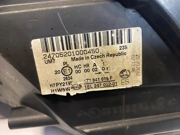 Vasen Etuvalaisin Skoda Octavia II (2004-2013) OEM 1Z1941015F image 10