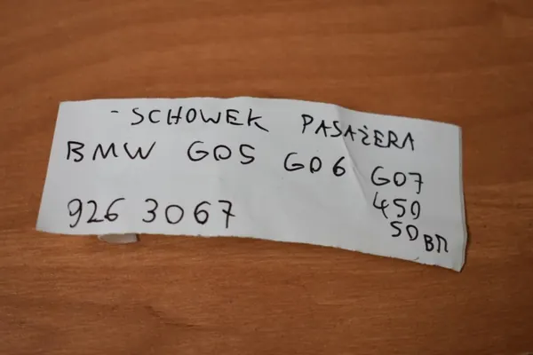 Passagiers handschoenenkast OEM 9263067 555 voor BMW G05 G06 G07 image 6
