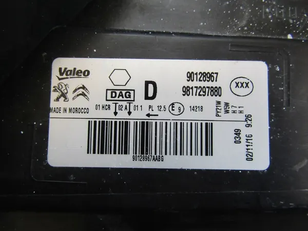 Voorkantlamp Citroen C-Elysee rechts 9817297880 image 9