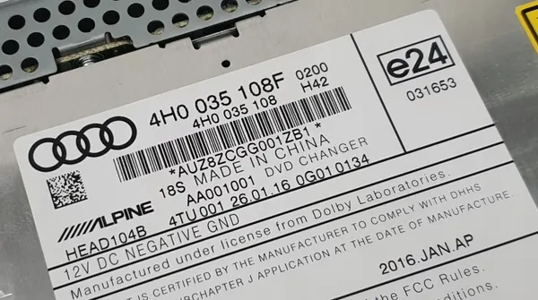 Changer DVD Audi A8 D4 OEM 4H0035108F - Occasion image 7