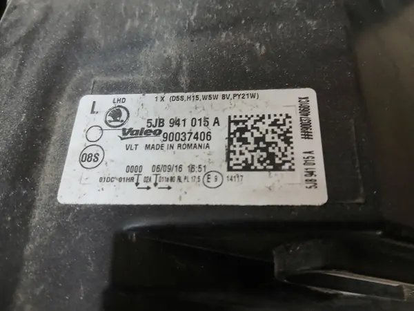 Skoda Rapid 12-17 Xenon Esquerdo Frontal OE 5JB941015A image 5