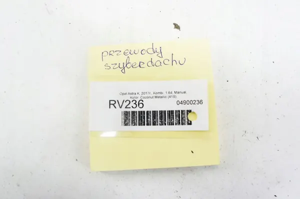 RV236 Câblage Toit Ouvrant Opel Astra K V - Complet image 4