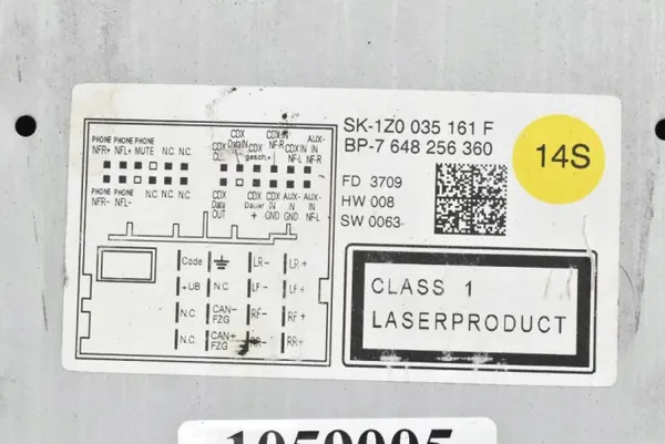 Radio Skoda OEM 1Z0035161F CD MP3 pour Octavia II image 6