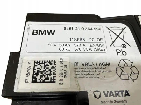 AGM-batteri OEM 9364596 12V 50Ah för BMW/MINI image 4