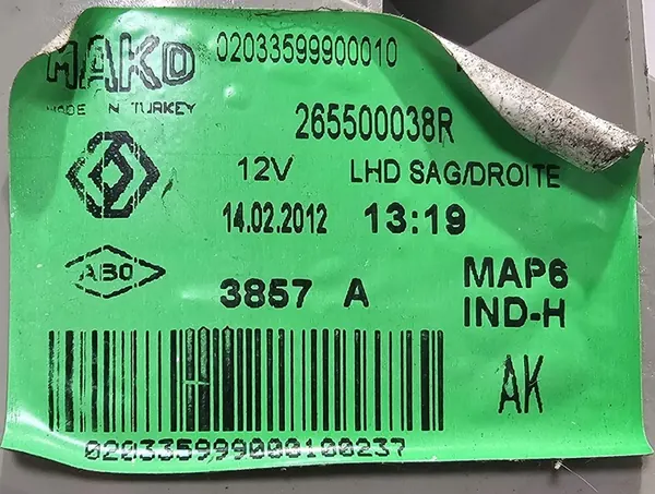 Höger bakljus Renault Fluence - 265500038R image 2