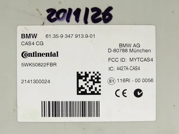 Module CAS4 OEM 9347913 pour BMW 5 F10/F11 image 5