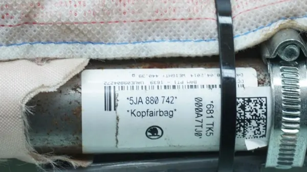 Gebruikte rechter airbaggordijn OEM 5JA880742 Seat Toledo IV image 3