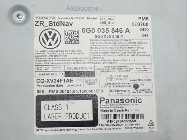 Pantalla de navegación OEM 5G0919605D para VW Golf VII image 9