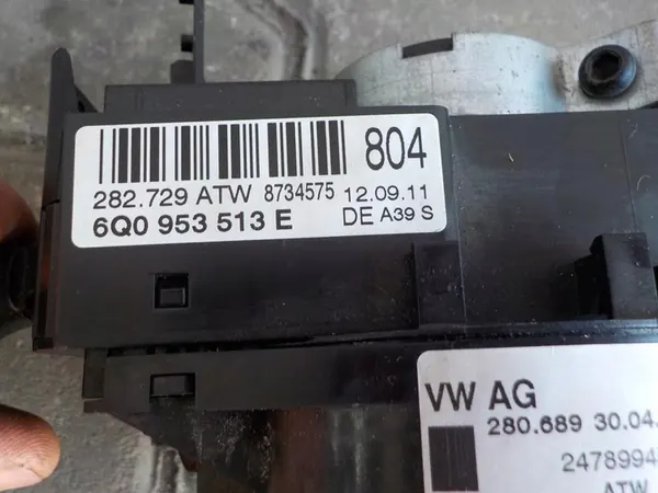 VW T5 LIFT Schakelaar Richtingaanwijzers Ruitenwissers 6Q0953503FG image 4