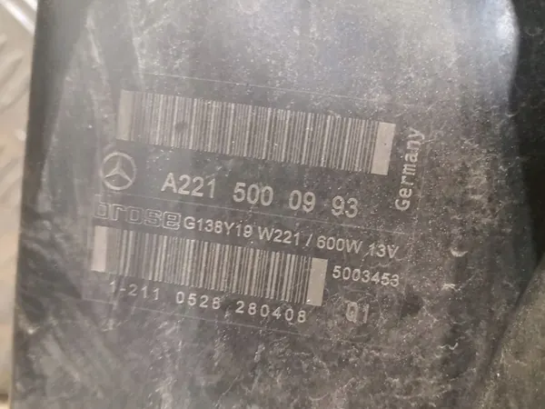 A/C Jäähdyttimen tuuletin Mercedes-Benz S W221 image 5