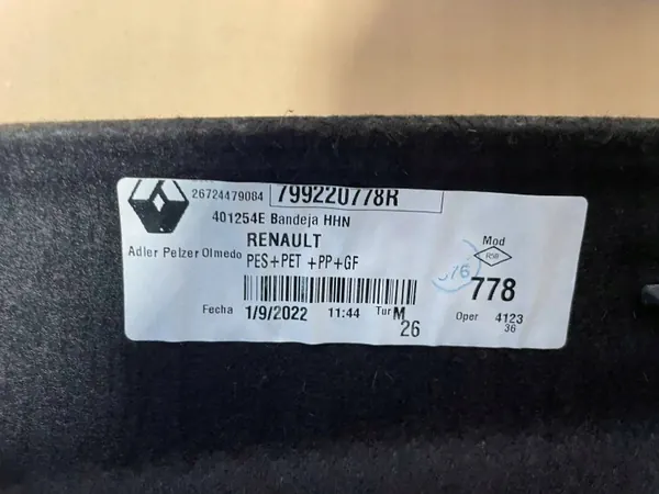 Kofferraumablage Renault Austral OEM 799220778R image 6