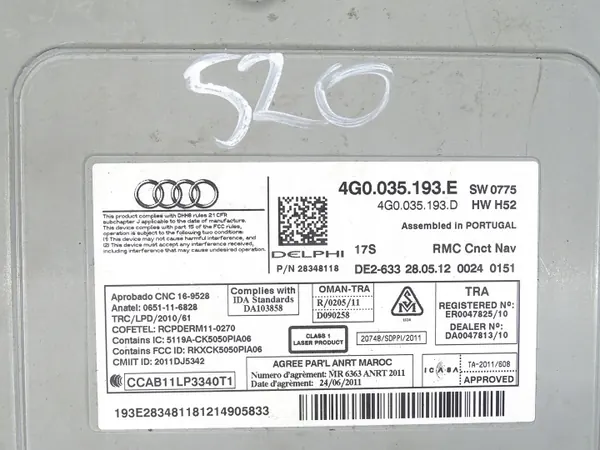 Audi A6 C7 SD-kaartlezer OEM 4G0035193E image 6