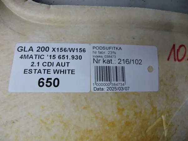 Mercedes GLA X156 Innertak OEM 216/102 - Begagnad image 6