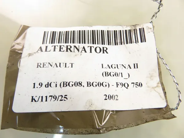 RENAULT SCENIC 2 II 03-09r 1.9 DCI Alternator 155A 8200138269 image 2