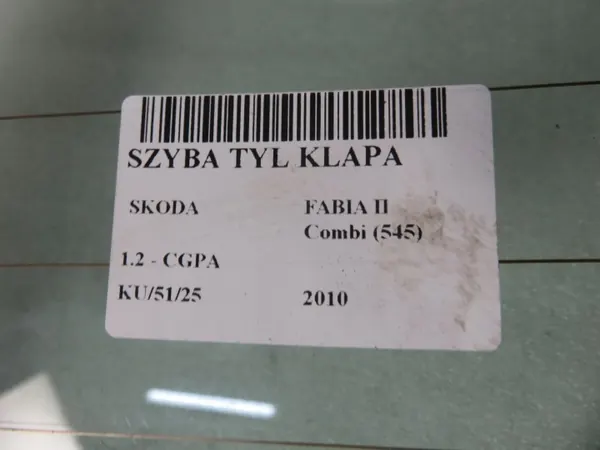 Luna Trasera OEM SZYBA TYLNA para Skoda Fabia II Combi image 4