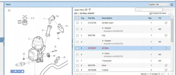VOLVO C30 S40 V50 V70 Refroidisseur d'huile avec filtre OEM 30725897 image 7