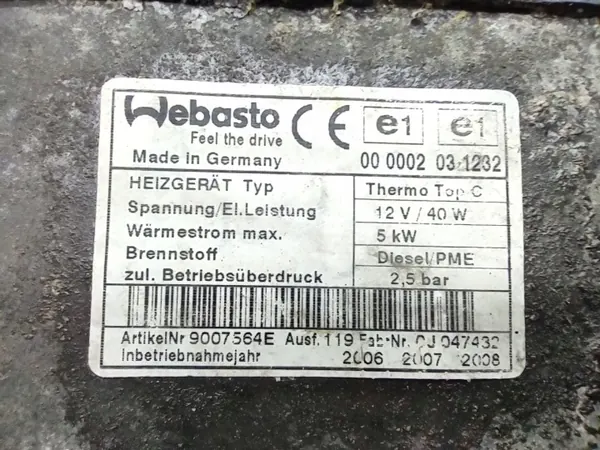 Webasto OEM 3D0815005 for VW Phaeton 3.0TDI 2006 image 6