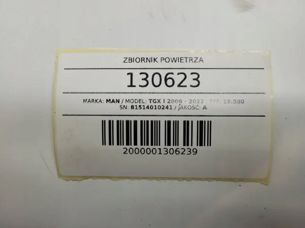 MAN TGX Lufttank OEM 81514010241 - Begagnad image 9