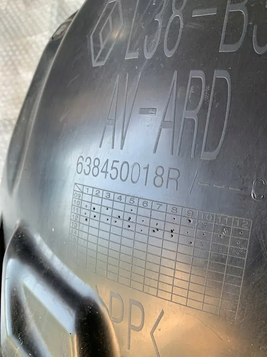 RENAULT FLUENCE Front Right Wheel Arch 638450018R image 2