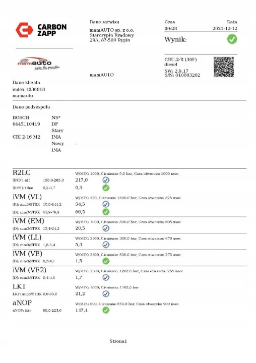 Insprutartest OEM 0445110419 för Jeep Cherokee 2.0 image 3