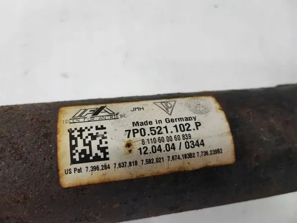 Arbre de transmission Porsche OE 7P0521102P d'occasion image 3
