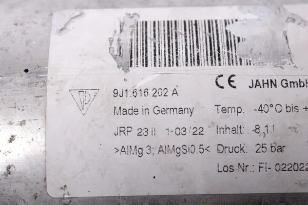 Depósito de presión de aire Audi OEM 9J1616202A E-Tron GT image 3