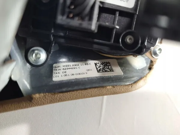 Airbag condutor Mercedes W221 OEM A2218602902 Couro bege image 5