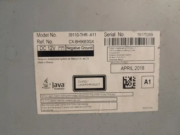 Lecteur DVD/Blu-ray OEM 39110-THR-A11 pour Honda Odyssey image 6