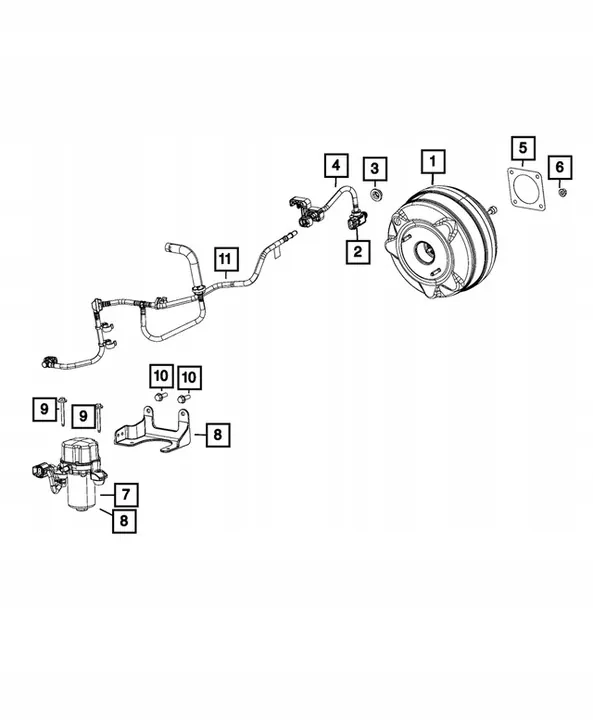 Tuyau de Frein à Vide Jeep Wrangler JL 18-24 2.0 T image 2