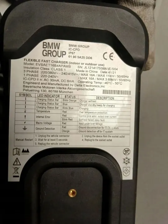 Cabo de carregamento BMW OEM 5A138C8 para veículo elétrico image 6