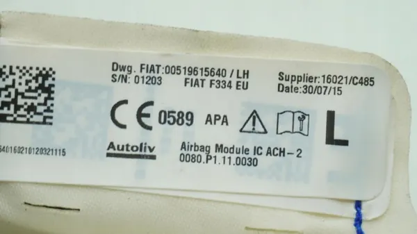 Rideau airbag gauche OEM 00519615640 pour Fiat 500X image 3