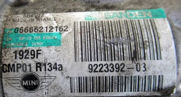 OEM 922339203 A/C-kompressor för Mini Cooper R60 image 3
