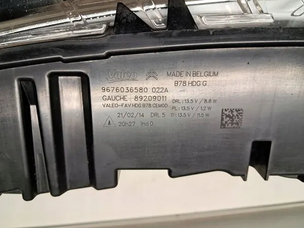 Lámpara LED DRL Izquierda Citroen C4 Picasso II OEM 9676036580 image 9