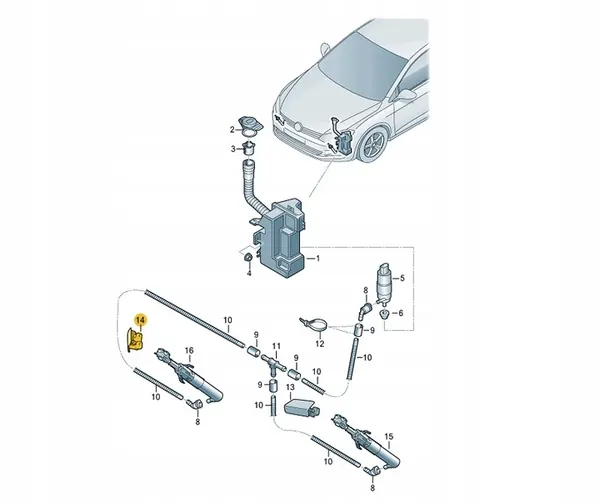 Tappo lavaggio VW Golf VII GTI GTD image 7