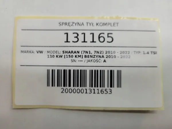 Mola Traseira OEM AUST131165 Esquerda & Direita image 8