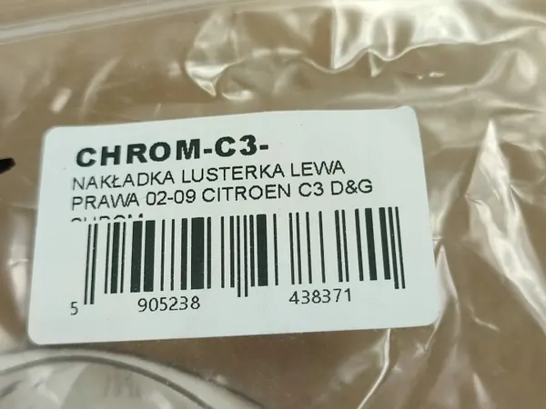 CHROM-C3 Capots de rétroviseurs gauche+droite Citroen C3 2002-2009 image 3