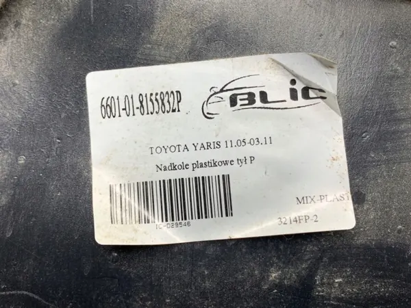 OEM LORK-1257-30845 Taka Oikea Pyöränkaari Toyota Yaris image 4