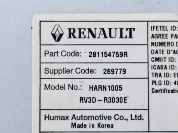 Radio Bluetooth OEM 281154759R pour Dacia Dokker image 8