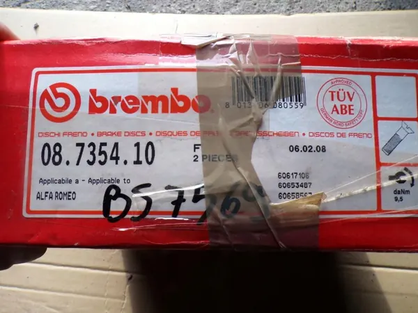 OEM 08.7354.10 Etujarrurattaat Alfa Romeolle image 3