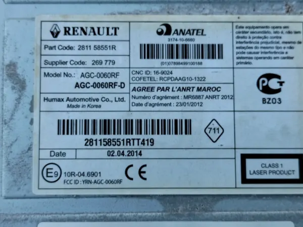 Renault Captur I CD-radio OEM 281158551R 3 image 5